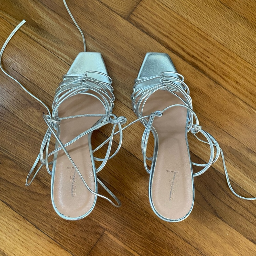 Aeyde silver heels size 40